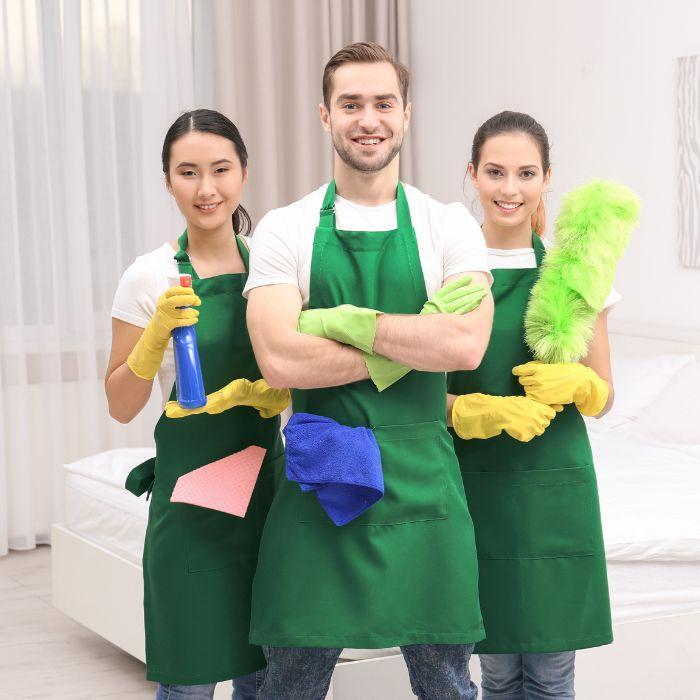 Trusted service team delivering cleaning results